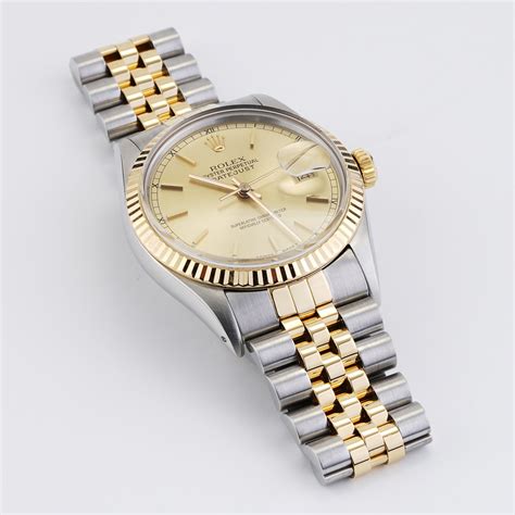 rolex datejust 16013 1988 yellow vignette baton dial box and|Buy Used Rolex Datejust 16013 .